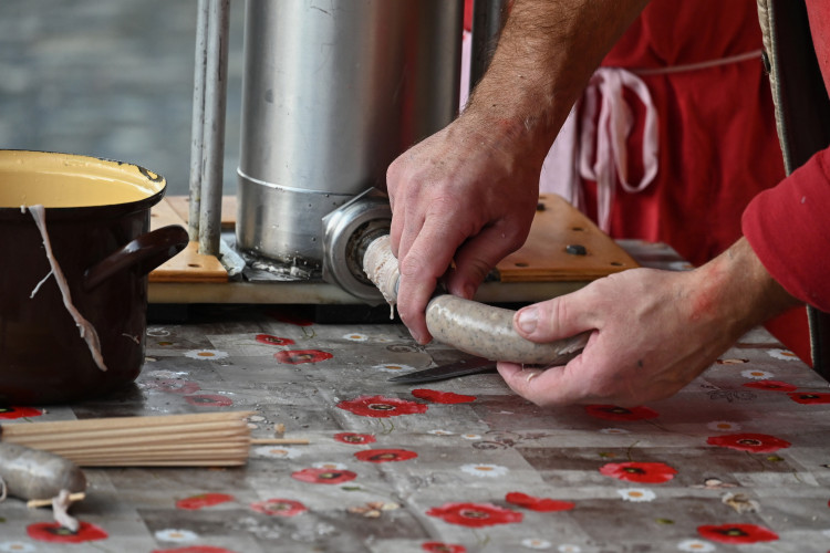 FOTOGALERIE: Masopustní veselí zasáhlo Slezskoostravský hrad. Zabíjačka i maškary