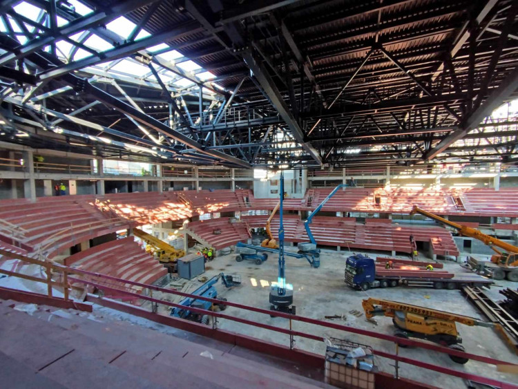 Horácká multifunkční aréna v únoru 2024