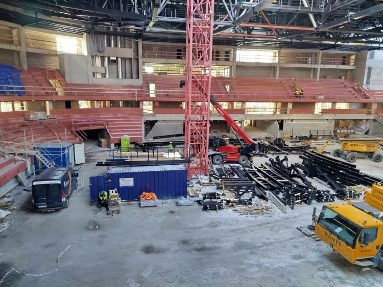 Horácká multifunkční aréna v únoru 2024