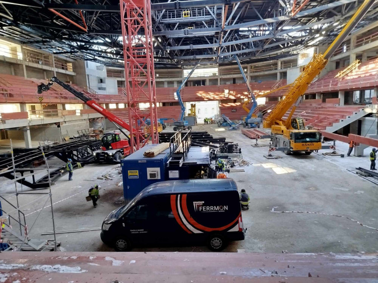 Horácká multifunkční aréna v únoru 2024