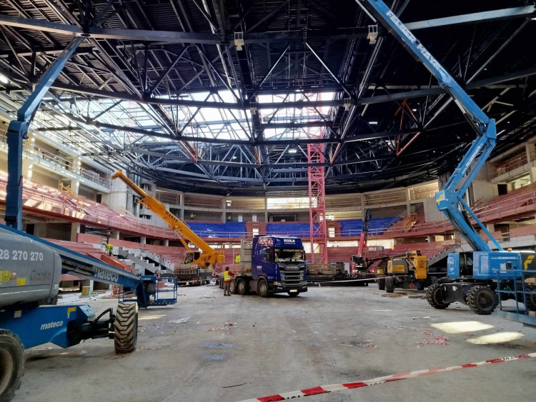 Horácká multifunkční aréna v únoru 2024