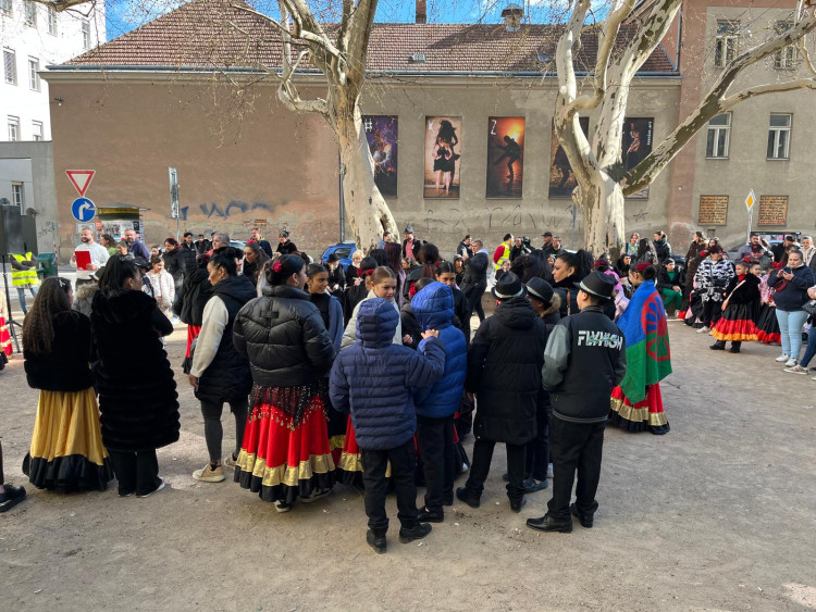 FOTOGALERIE: Romové v Brně oslavují svou kulturu. Za doprovodu hudby dotančili do centra města