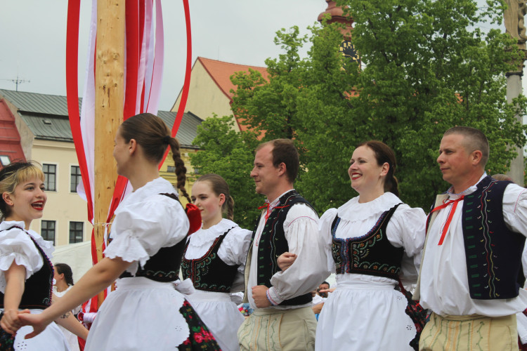 Májové slavnosti a zaplétání máje v Jihlavě