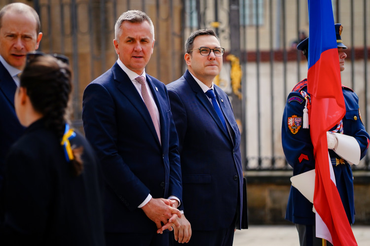 FOTOGALERIE: Prezident Pavel přijal na Hradě Zelenského