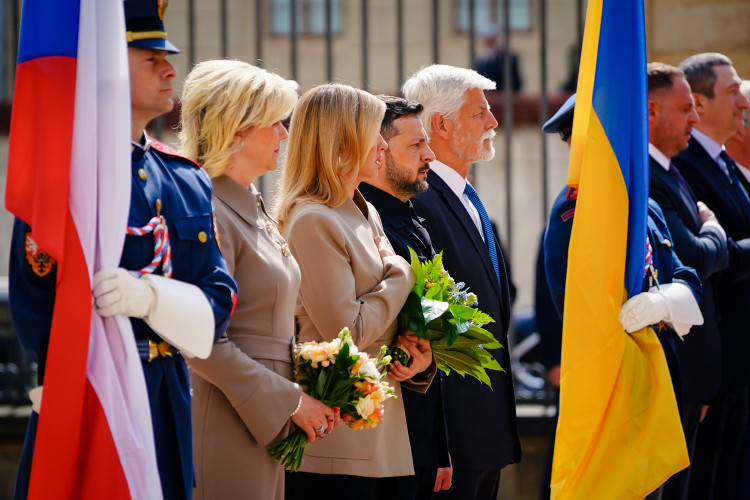 FOTOGALERIE: Prezident Pavel přijal na Hradě Zelenského