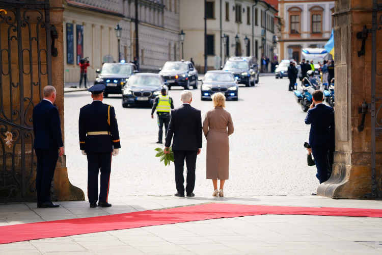 FOTOGALERIE: Prezident Pavel přijal na Hradě Zelenského