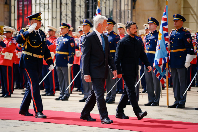 FOTOGALERIE: Prezident Pavel přijal na Hradě Zelenského