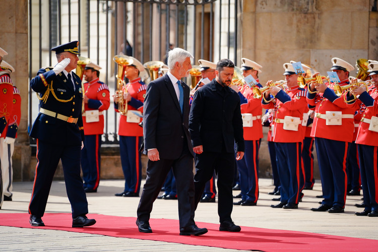 FOTOGALERIE: Prezident Pavel přijal na Hradě Zelenského