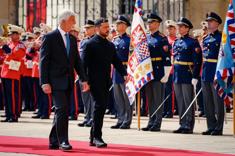 FOTOGALERIE: Prezident Pavel přijal na Hradě Zelenského