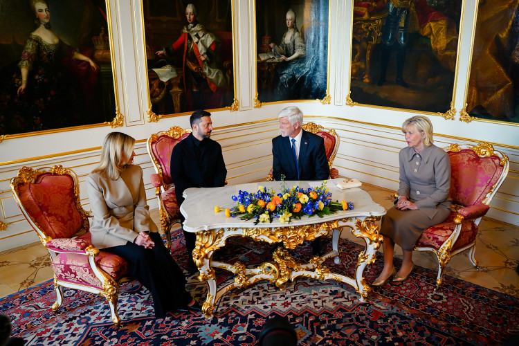 FOTOGALERIE: Prezident Pavel přijal na Hradě Zelenského