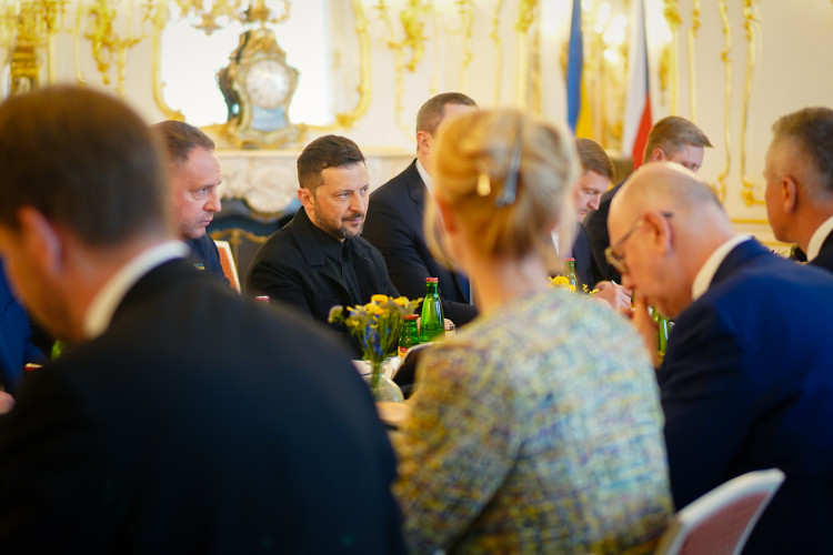 FOTOGALERIE: Prezident Pavel přijal na Hradě Zelenského