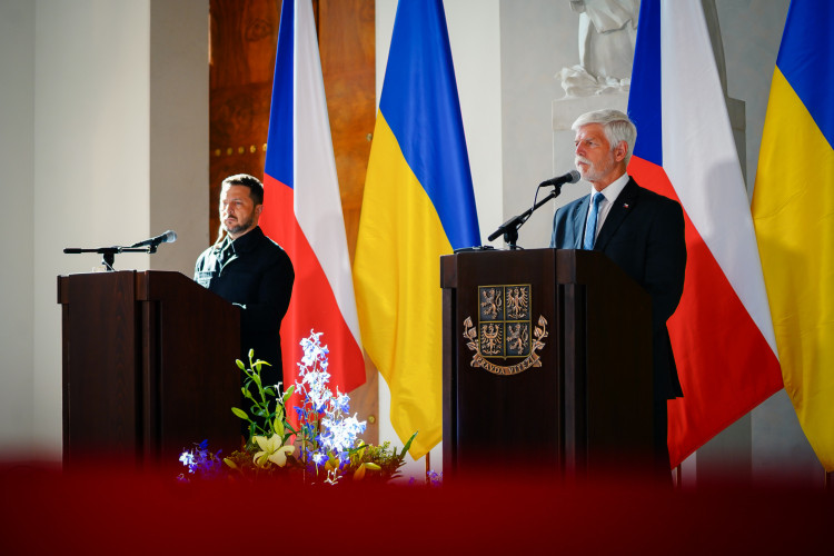 FOTOGALERIE: Prezident Pavel přijal na Hradě Zelenského