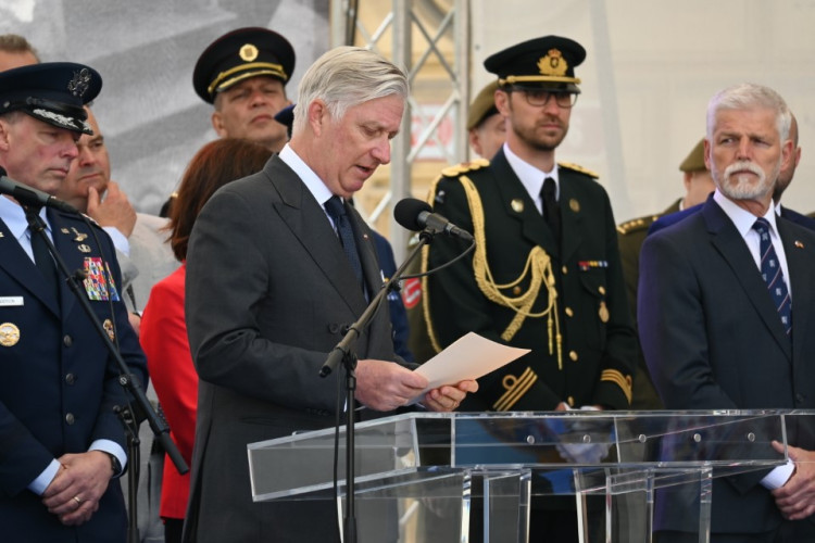 Pietní akt za účasti prezidenta ČR Petra Pavla a belgického krále Philippa