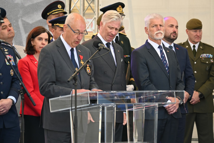 Pietní akt za účasti prezidenta ČR Petra Pavla a belgického krále Philippa