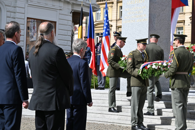 Pietní akt za účasti prezidenta ČR Petra Pavla a belgického krále Philippa