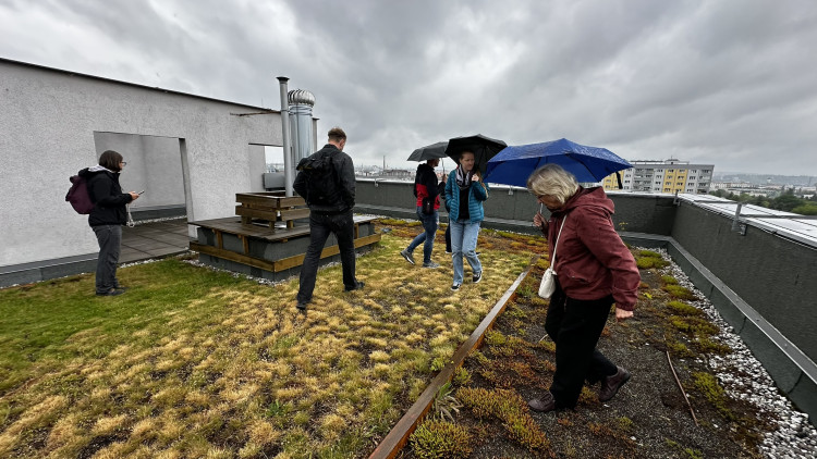 FOTOGALERIE: Zelená střecha na paneláku v Plzni