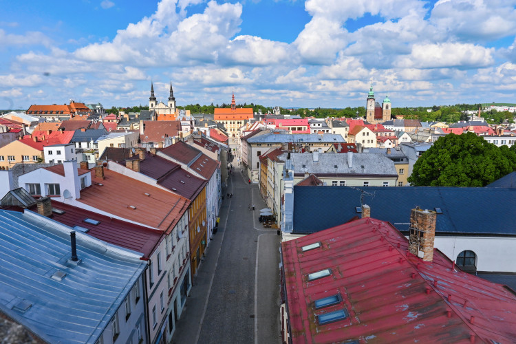 Interiér a exteriér Brány Matky Boží v Jihlavě