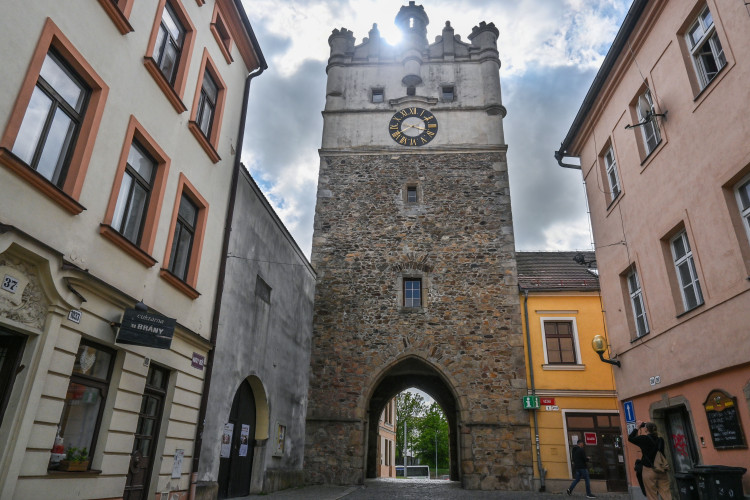 Interiér a exteriér Brány Matky Boží v Jihlavě