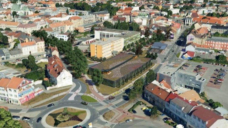 FOTOGALERIE: Stavba kritizovaného parkovacího domu v Prostějově vyvolala uzavírky
