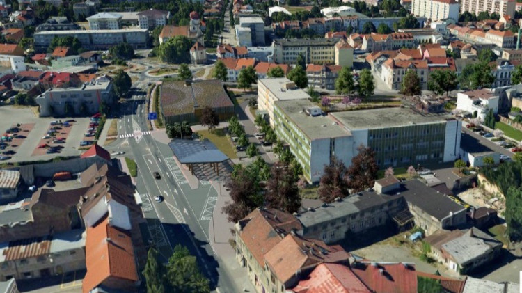 FOTOGALERIE: Stavba kritizovaného parkovacího domu v Prostějově vyvolala uzavírky