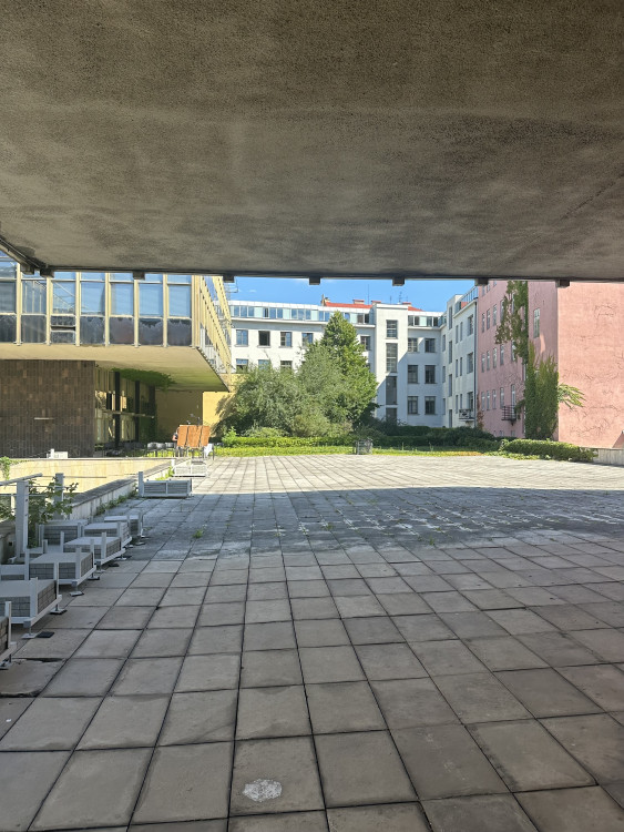 FOTOGALERIE: Oloupaná okna, zvlněná dlažba. Podívejte se, jak to vypadá v Pragerových kostkách