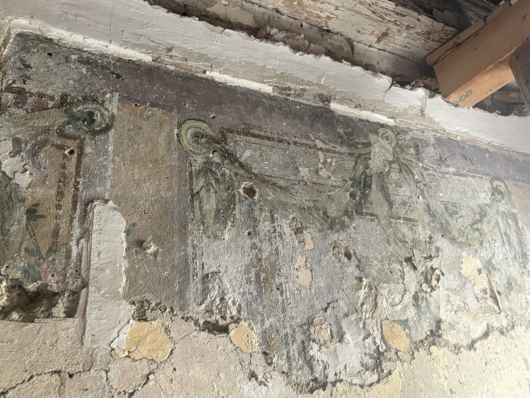 FOTOGALERIE: V domě na Mečové se našly historické malby. Vraťme umění lidem, vyzývá historik