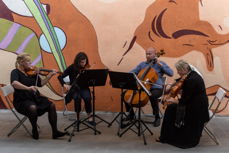 FOTOGALERIE: Streetartová úprava rozzářila pochod u olomoucké fakultní nemocnice