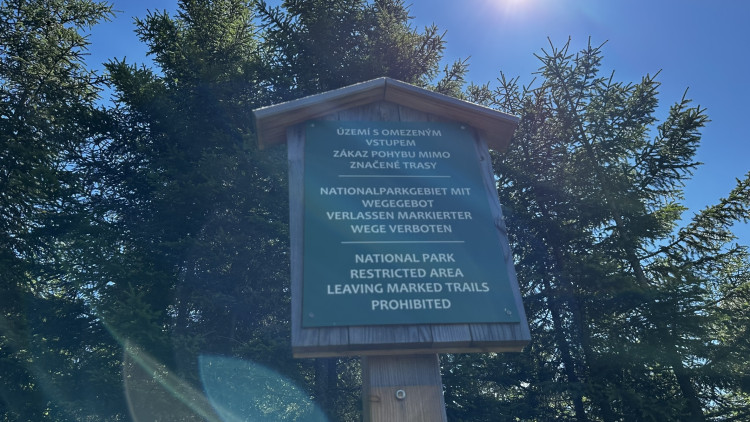 Výlet na Poledník z německé strany hranice - z parkoviště v Buchenau