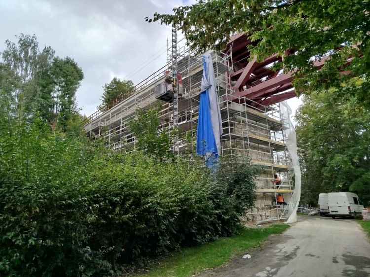 Oprava železničního viaduktu v Jihlavě