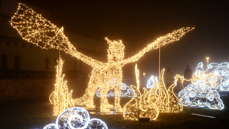 FOTOGALERIE: Ze Špilberku se znovu stal světelný hrad, výstava potrvá do půlky ledna