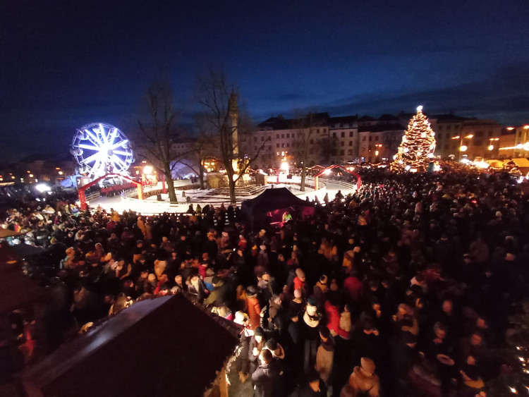 Slavnostní rozsvícení vánočního stromu v Jihlavě