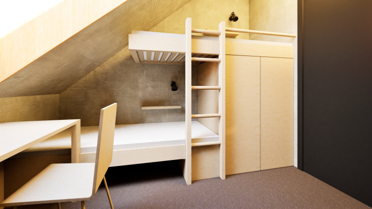 Rekonstrukce Hájenky Černé lesy (vizualizace)