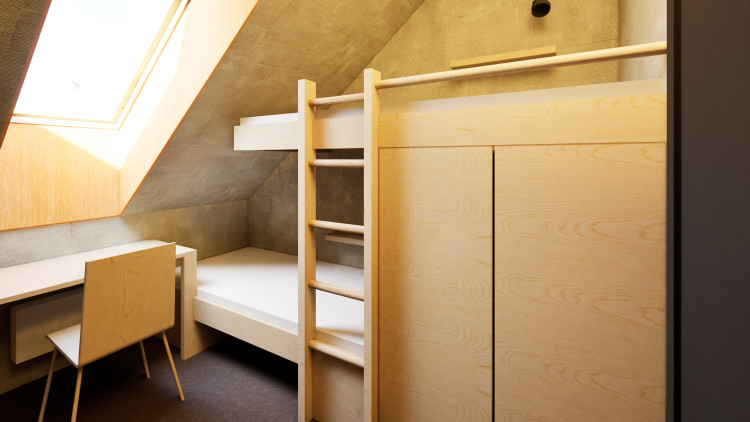 Rekonstrukce Hájenky Černé lesy (vizualizace)