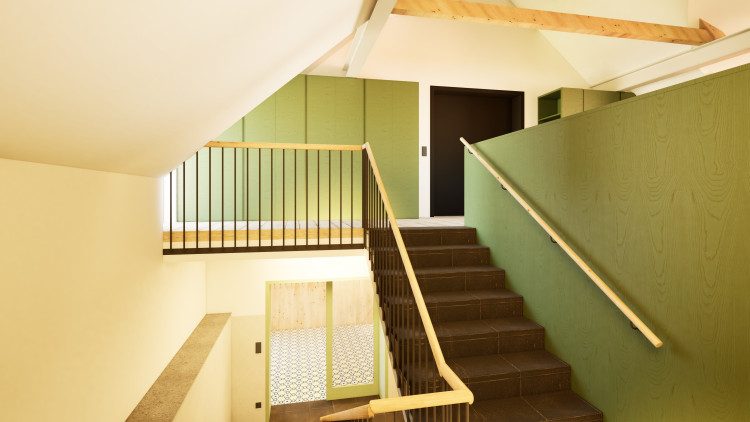 Rekonstrukce Hájenky Černé lesy (vizualizace)