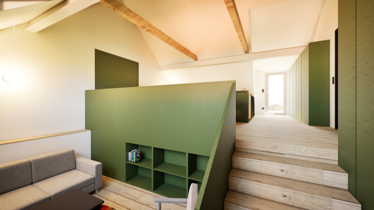 Rekonstrukce Hájenky Černé lesy (vizualizace)