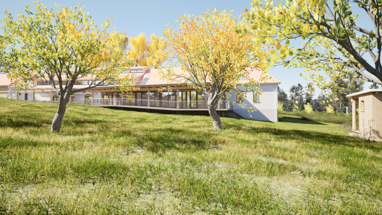 Rekonstrukce Hájenky Černé lesy (vizualizace)