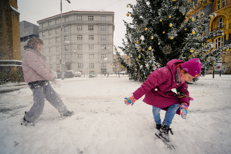 FOTOGALERIE: Zasněžená Praha