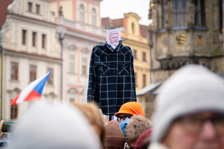 FOTOGALERIE: Demonstrace na podporu prezidenta Petra Pavla