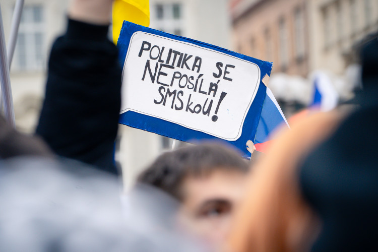 FOTOGALERIE: Demonstrace na podporu prezidenta Petra Pavla