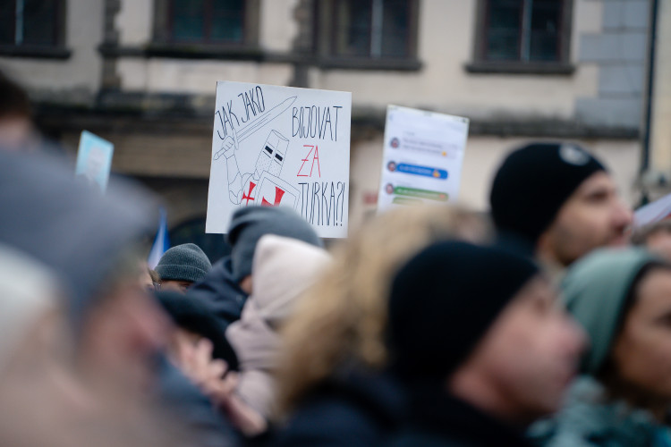 FOTOGALERIE: Demonstrace na podporu prezidenta Petra Pavla