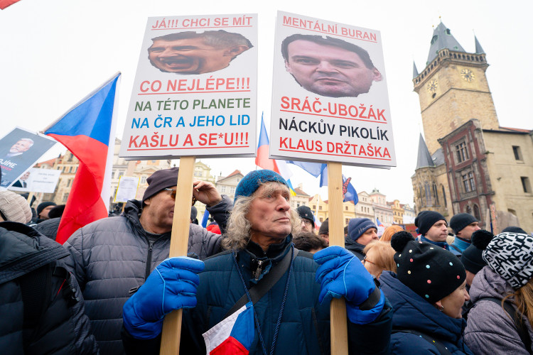 FOTOGALERIE: Demonstrace na podporu prezidenta Petra Pavla