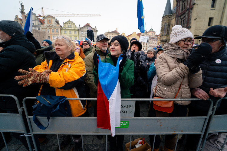 FOTOGALERIE: Demonstrace na podporu prezidenta Petra Pavla