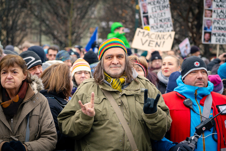 FOTOGALERIE: Demonstrace na podporu prezidenta Petra Pavla