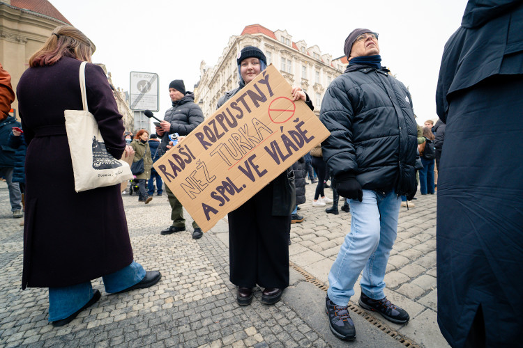 FOTOGALERIE: Demonstrace na podporu prezidenta Petra Pavla