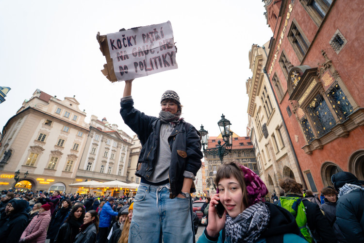 FOTOGALERIE: Demonstrace na podporu prezidenta Petra Pavla