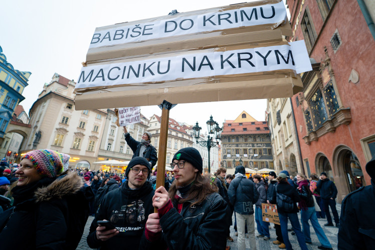 FOTOGALERIE: Demonstrace na podporu prezidenta Petra Pavla