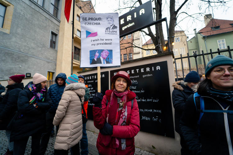 FOTOGALERIE: Demonstrace na podporu prezidenta Petra Pavla