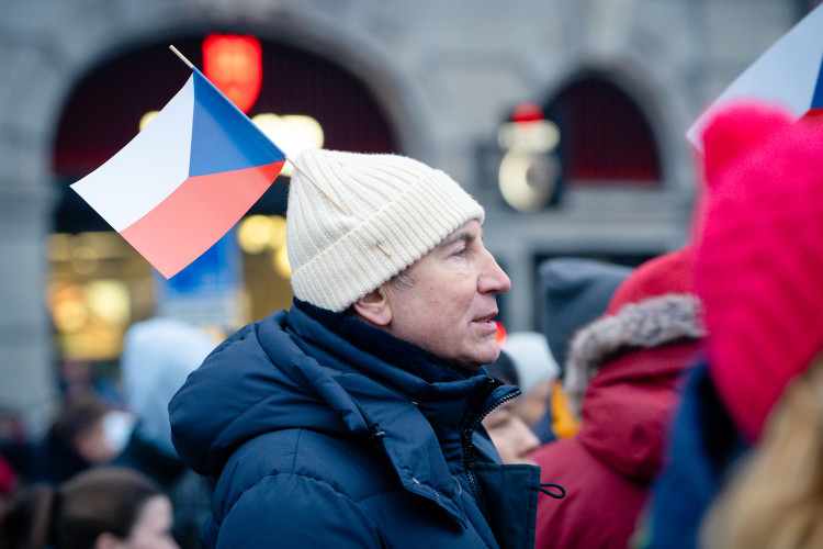 FOTOGALERIE: Demonstrace na podporu prezidenta Petra Pavla