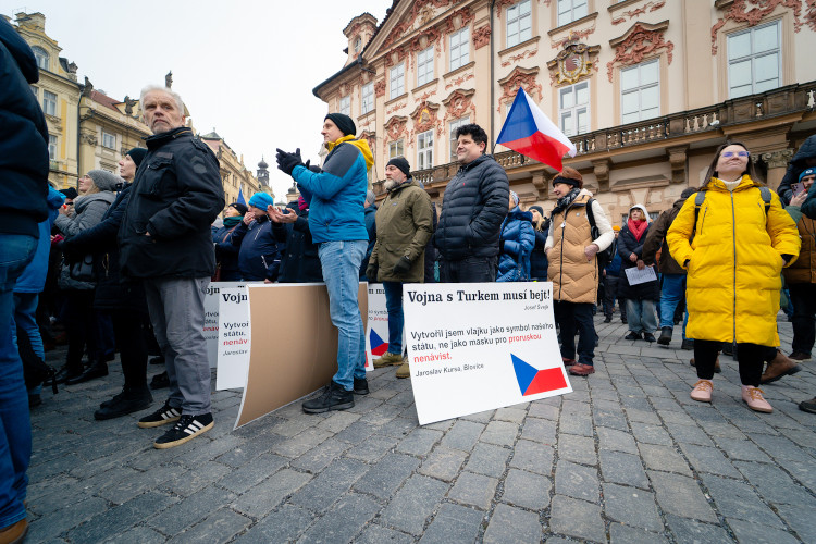 FOTOGALERIE: Demonstrace na podporu prezidenta Petra Pavla