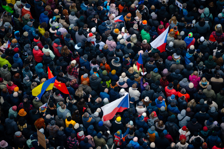 FOTOGALERIE: Demonstrace na podporu prezidenta Petra Pavla
